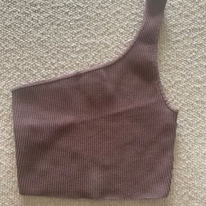 Babaton Sculpt knit crop one shoulder size M